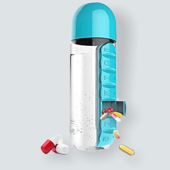 New Pill and Vitamin Organizer Water Bottle - Picture 4 of 4